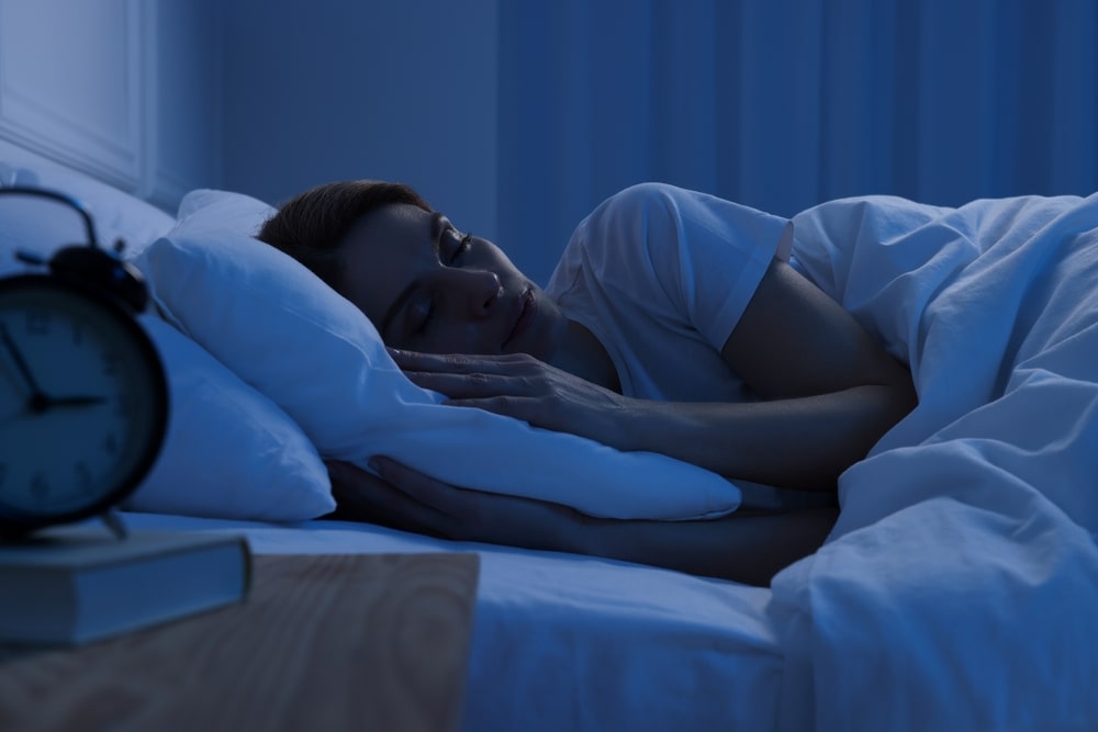 woman sleeping on her side
